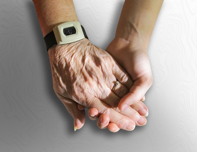 care palliative hands old elderly holding